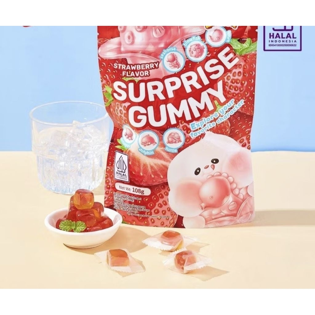 Lianggui - Surprise Gummy Jelly Rasa Strawberry Flavor 100 gram