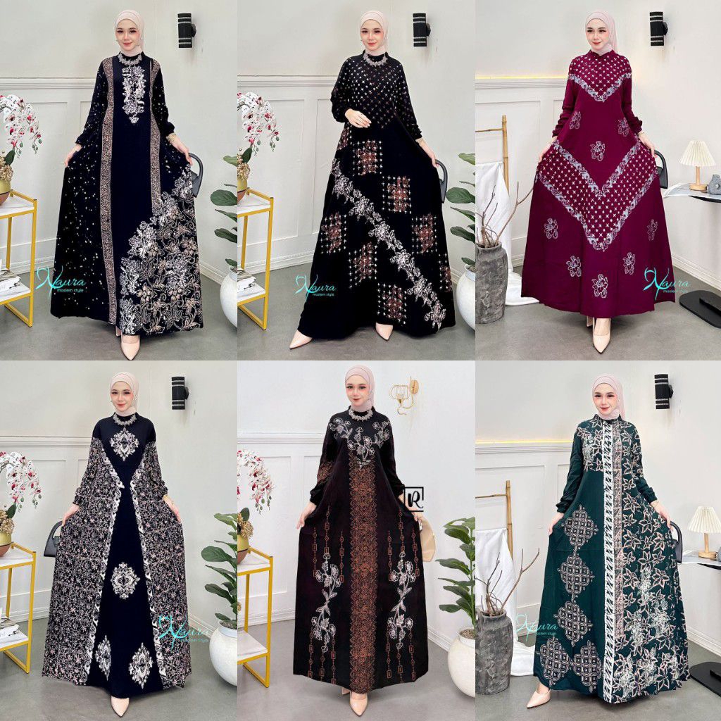 BATIK ZAHRA AULIA - Gamis New Unlimited Gamis Syar'i Gamis Fashion Gamis Twill Rayon
