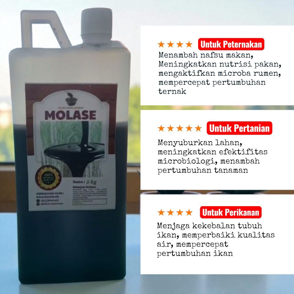 DIJAMIN MURAH/MOLASE TETES TEBU/MURNI 100% PREMIUM/SUPLEMENT PAKAN TERNAK/PENAMBAH NAFU MAKAN SAPI D