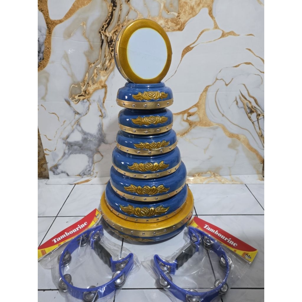 Rebana Qasidah Ukir Lasqi Isi 10 Permaen Rebana Jepara Super Quality