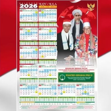 Kalender Sirnarasa| Kalender Masehi 2026| Kalender Hijriyah 1447-1448