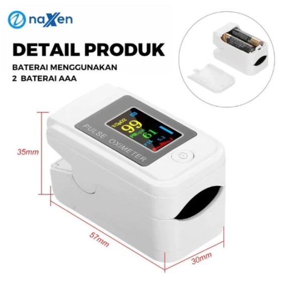 Naxen Pulse Oximeter – Alat Medis Pengukur Oksigen SpO2 Portable