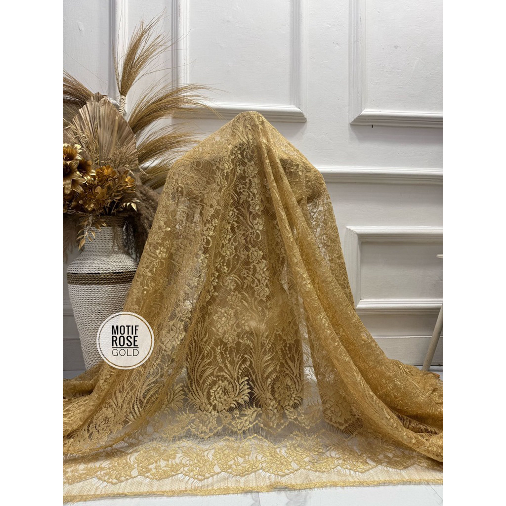 kain kebaya brokat Gold St Malone France Gold Series