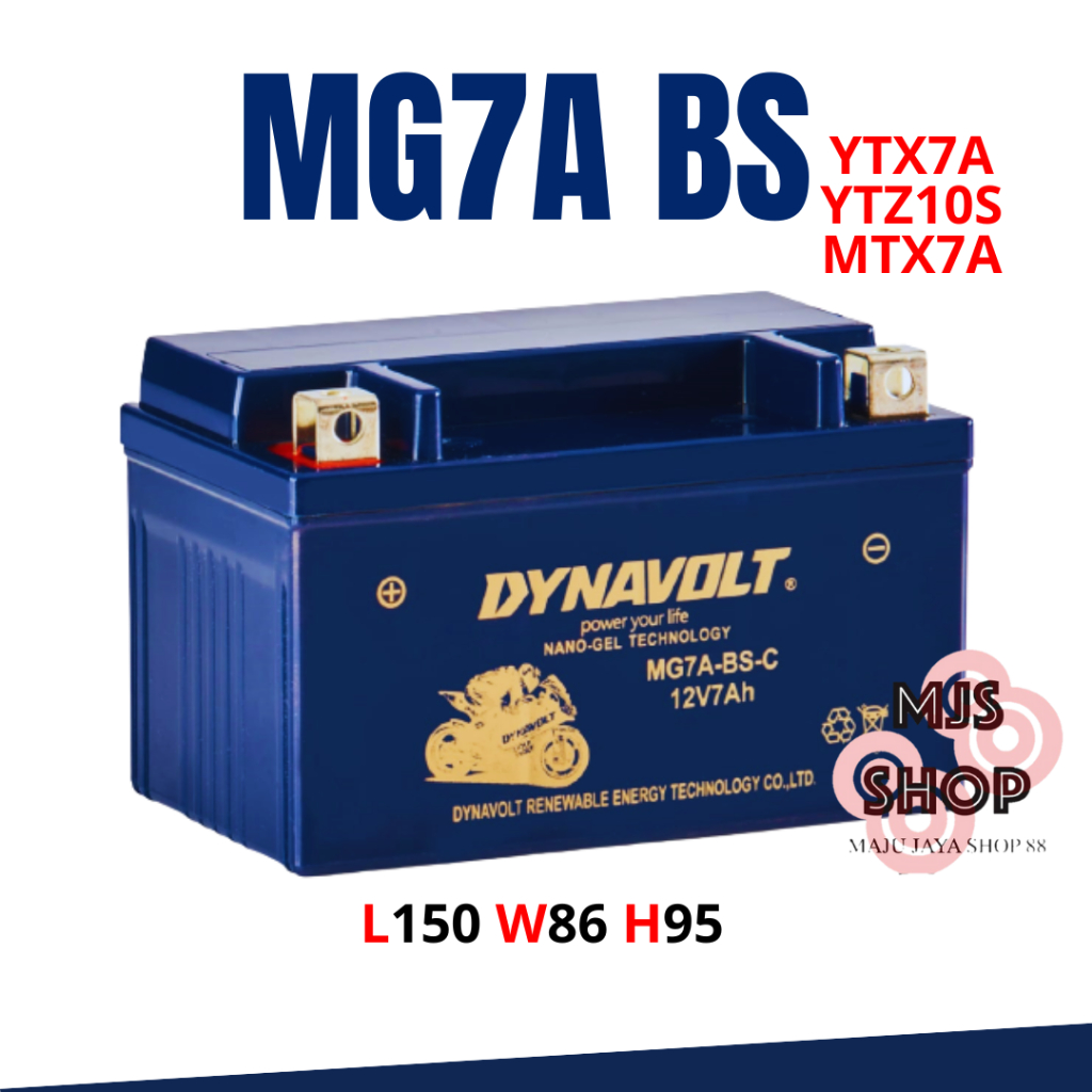 AKI KERING MOTOR DYNAVOLT MG7A BS YTX7A YTZ10S YTX9 MTX7A MF
