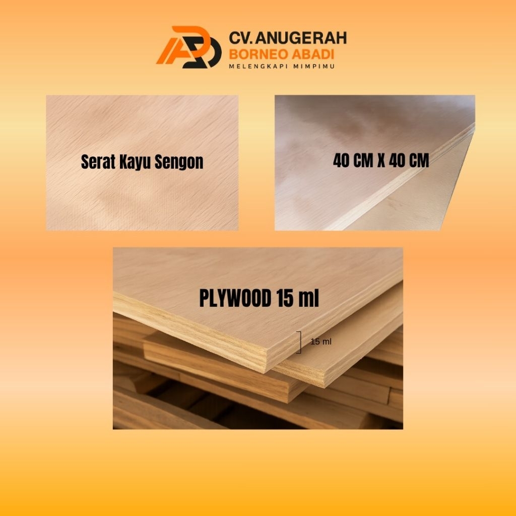 PLYWOOD 15 MM POTONGAN CUSTOME 40 CM