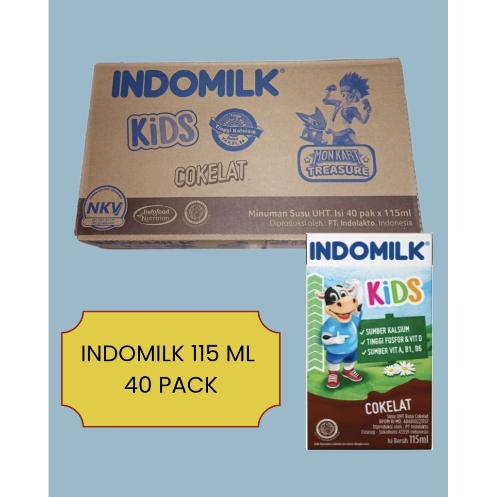 INDOMILK susu kotak 115 ml 1 dus ( isi 40 packs )