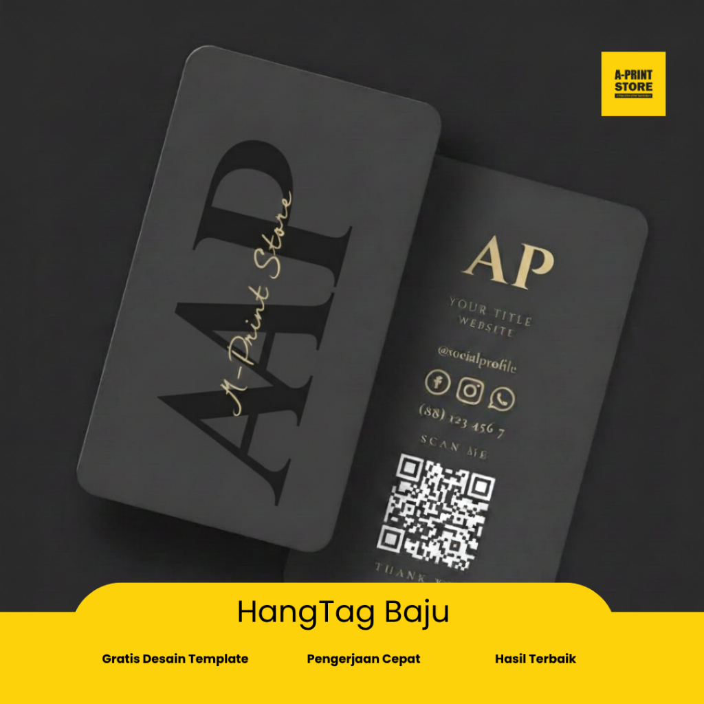 A-Print Store - Hang Tag Baju Custom GRATIS Template Desain - Cetak Label Merek Berkualitas