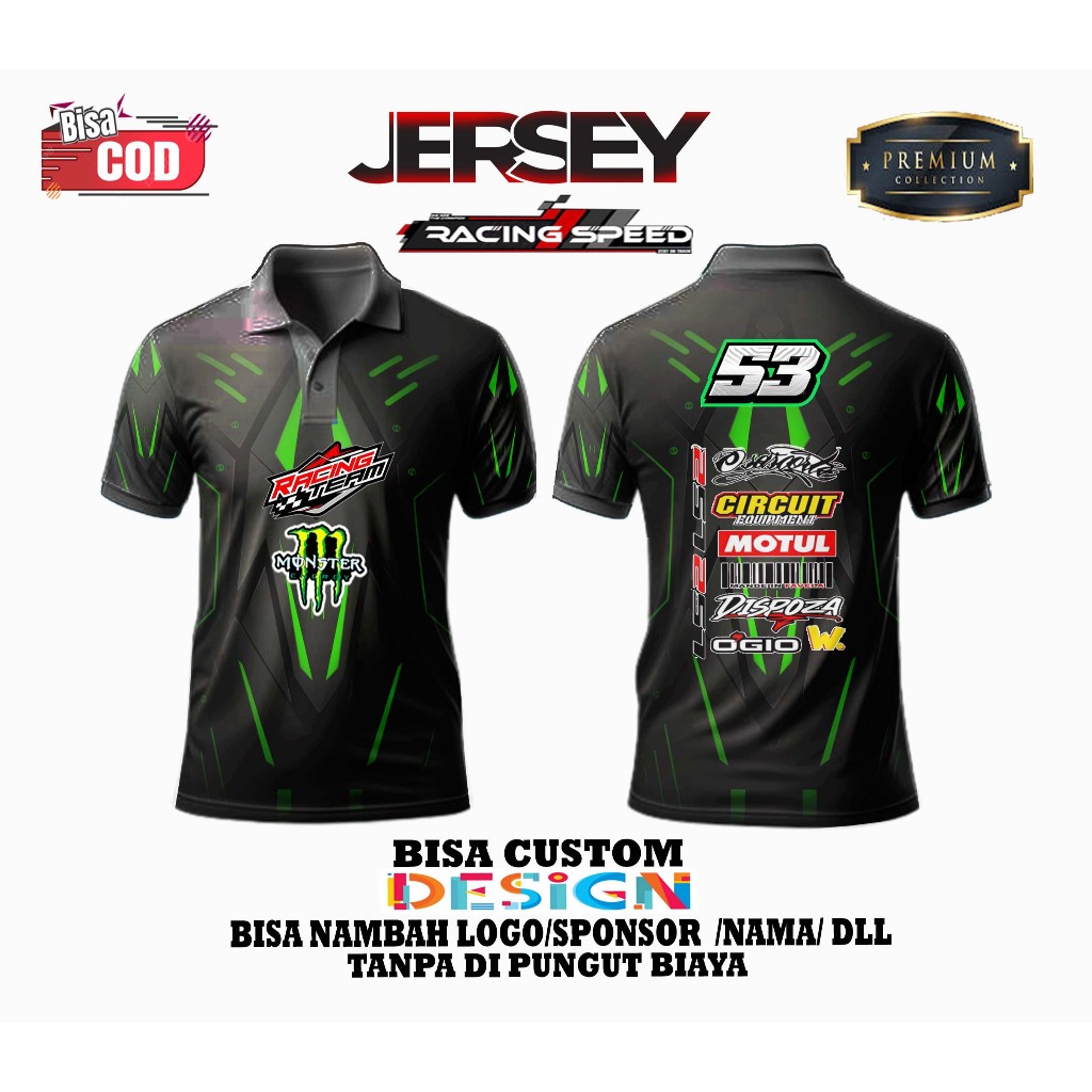 JERSEY RACING SUPERMOTO RIDER/BAJU JERSEY SUPERMOTO CRF KLX WR DTRACKER