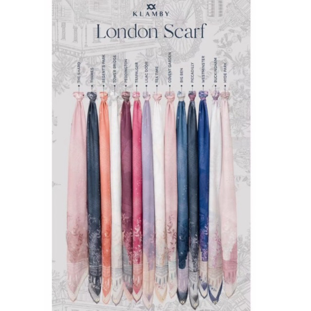 SALE 70% WEARING KLAMBY LONDON VICTORIA SCARF
