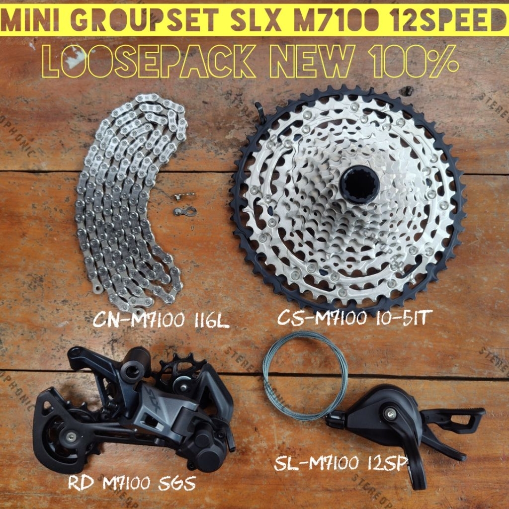 ORIGINAL Loosepack NEW 100% mini Groupset SLX M7100 12speed mini Groupset SLX 12sp Groupset M7100 mi