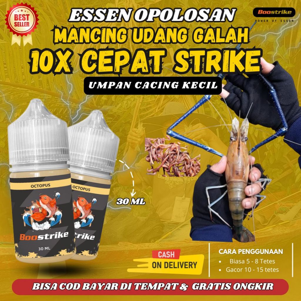 Essen Mancing Udang Galah Babon Sungai Super Jitu Media Umpan Cacing Kecil | Essen Boostrike