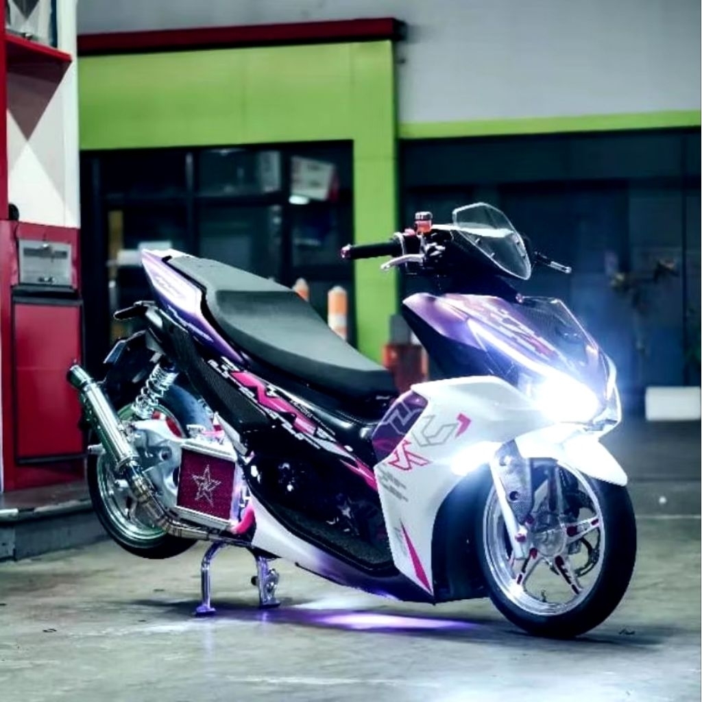 STRIPING AEROX NEW 155 CONNCTED DESAIN ORIGINAL TRANSPARAN