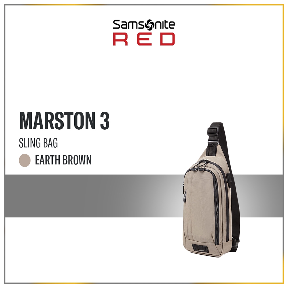 Samsonite Red Label Marston 3 Sling Bag - Earth Brown