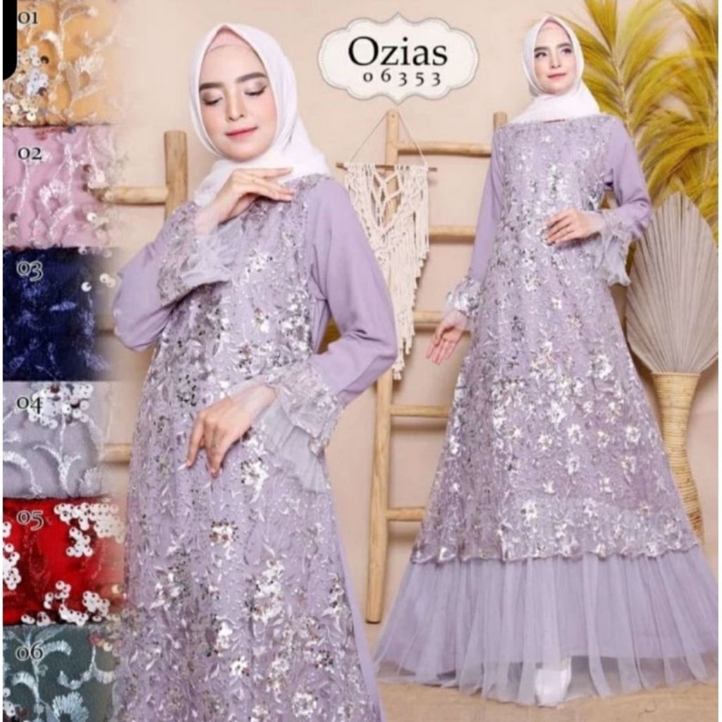 Gamis Brukat Pesta Ozias 6352
