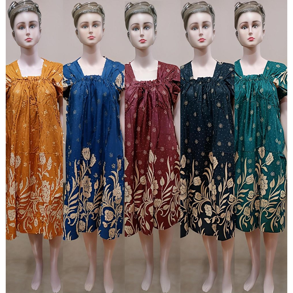 Daster Rayon Premium Fuji Kerut Dada LD 120 cm Jumbo / Daster Adem Kekinian/ Daster Jumbo Rayon LD 1