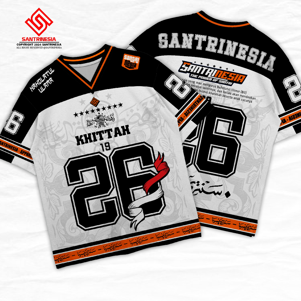 Santrinesia Jersey Santrinesia Nahdlatul Ulama Khittah 1926 Bahan Milano 180gsm Tebal