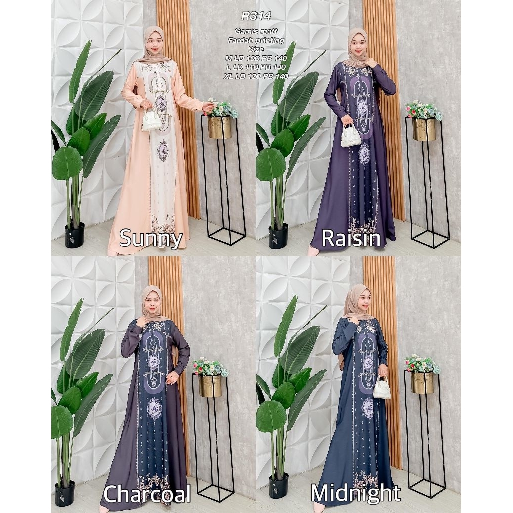 Ribyka R314 Gamis Fardah Printing