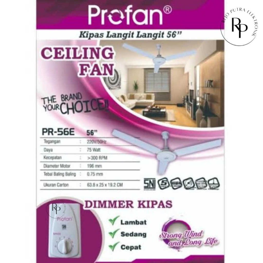 KIPAS ANGIN PLAFON PROFAN PR56E 56 INCH
