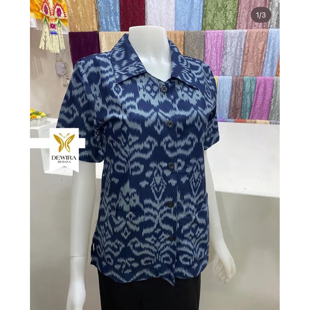 Kemeja Endek Wanita | Hem Endek Wanita | Baju Endek