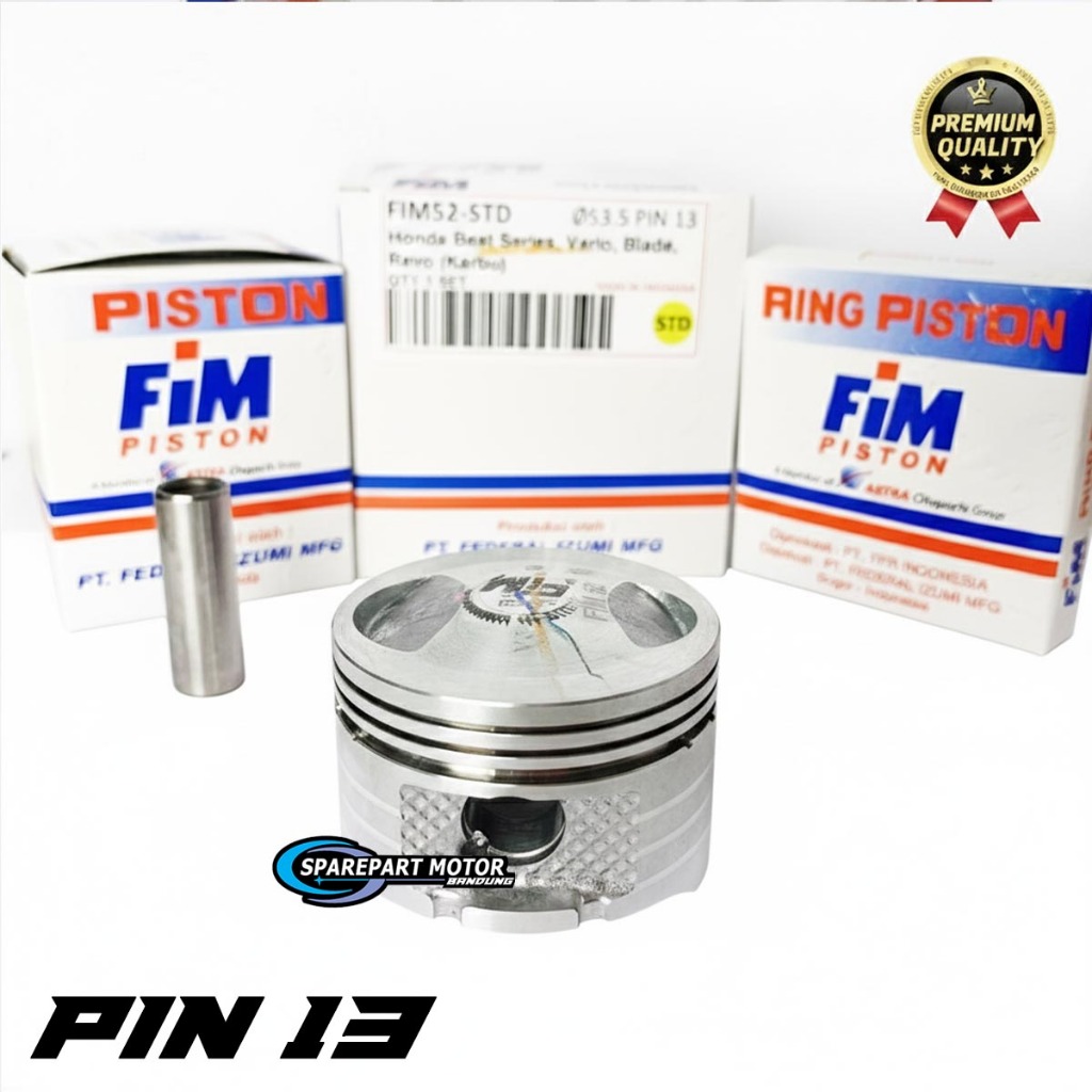 SEHER PISTON SET FIM52 53.5 54 54.5 55 Pin Pen 13 VARIO BEAT KARBU BLADE REVO ABS FIM IZUMI