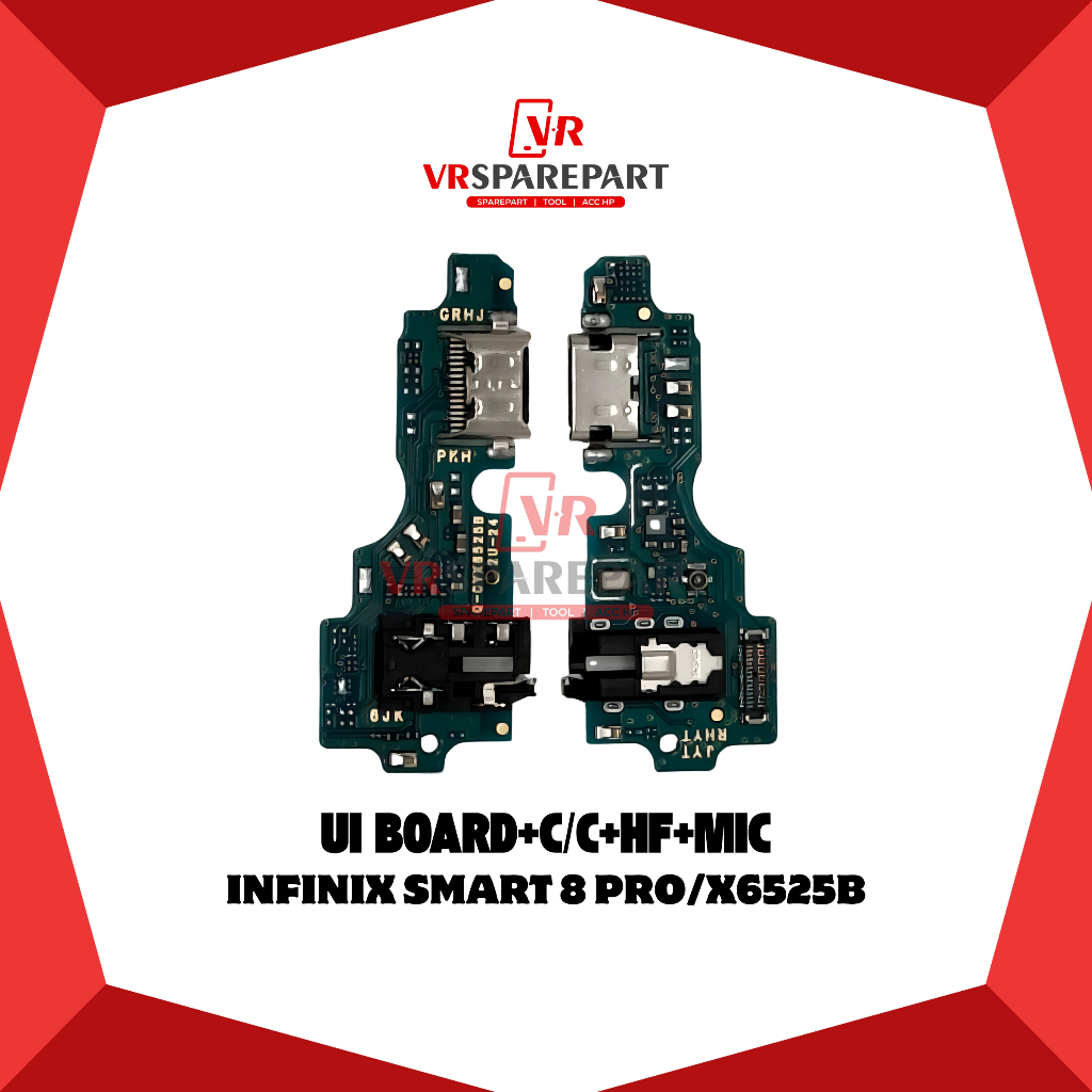 FLEXIBLE PAPAN CAS INFINIX SMART 8 PRO/X6525B PAPAN KONEKTOR CAS / CHARGER + HF + MIC