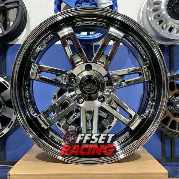 Velg R17 Racing HSR DAIMON Velg Mobi Ring 17 Warna Black Chrome HRV Ertiga Innova Rush