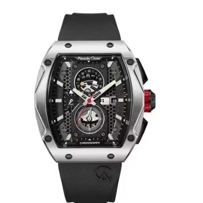 Alexandre Christie 6608 Cowok Black Silver Original