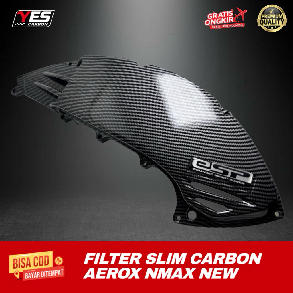 COVER FILTER SLIM CARBON NMAX NEW AEROX NEW • Cover Slim Tutup Box Filter Aerox Nmax New Carbon Cove