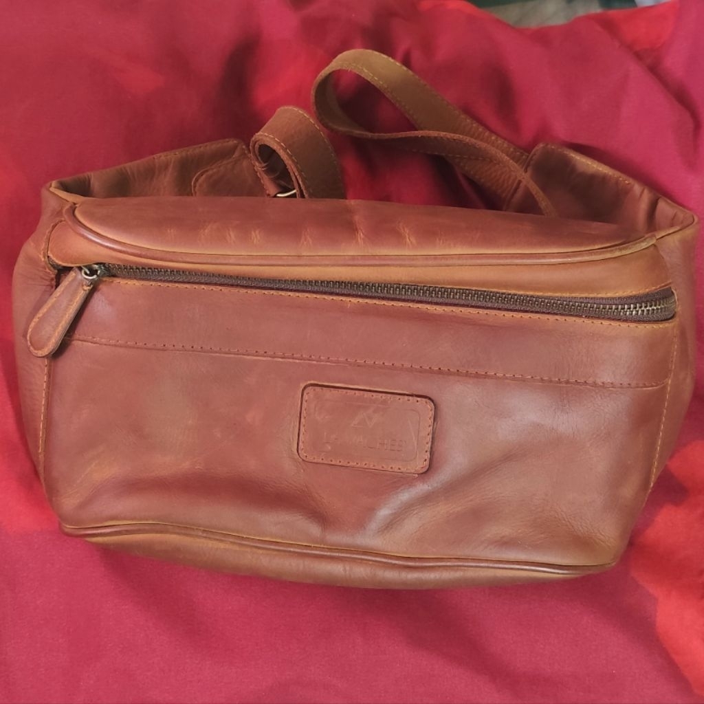 Tas Pinggang Pria La Vaches Leather Men Waistbag Preloved
