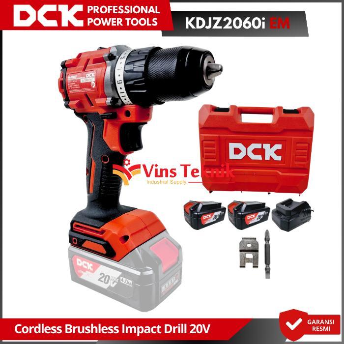 DCK KDJZ 2060i Cordless Impact Drill 20V mesin bor tembok baterai