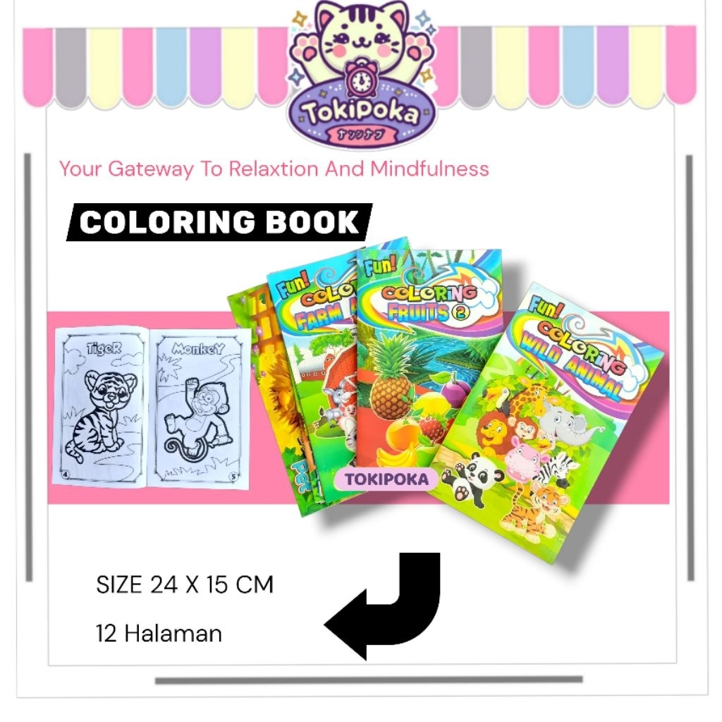 Toki - BOO1 COLORING BOOK KARAKTER BT21 / MARI MEWARNAI BUKU MEWARNAI BUKU GAMBAR LUCU