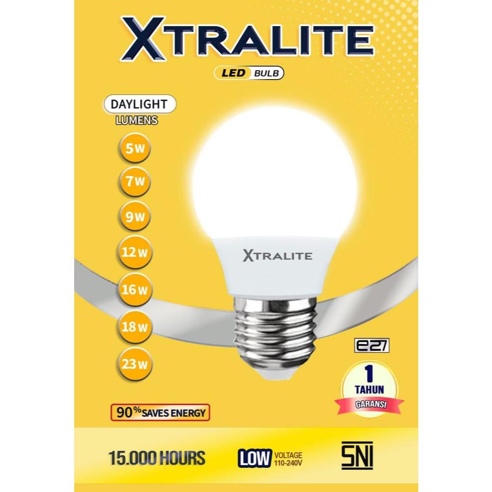 Lampu LED Lampu 3 watt - 18 Watt A Bulb XTRALITE GOLD Bergaransi