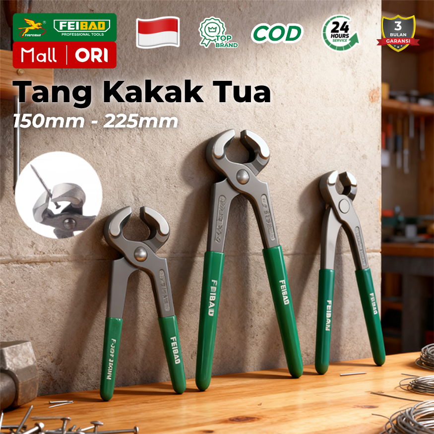 Feibao Tang Kakaktua Besar 6/8 Inch / Tang Gegep Kakatua / Crimping Pliers 150-200mm kualitas baik