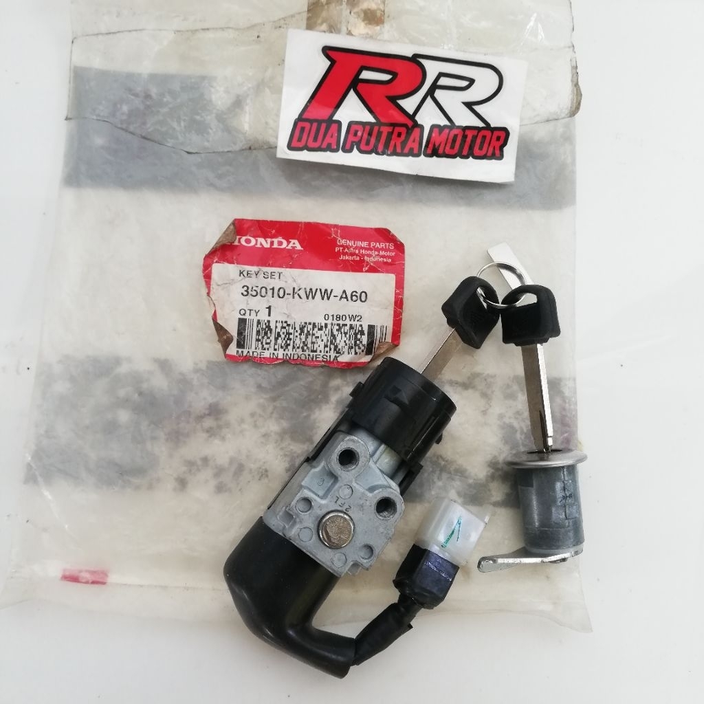 key keys set kunci konci kontak jok belakang set satuset original ori honda revo abs absolute absolu