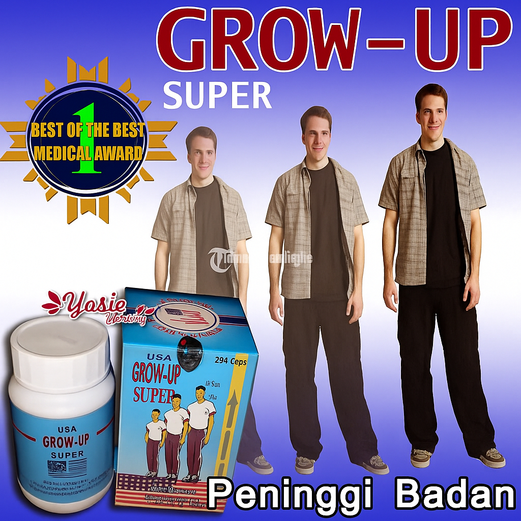 Grow Up USA Original 100% Asli Obat Peninggi Badan Paling Ampuh - GROW UP SUPER USA TERBUKTI HASIL S