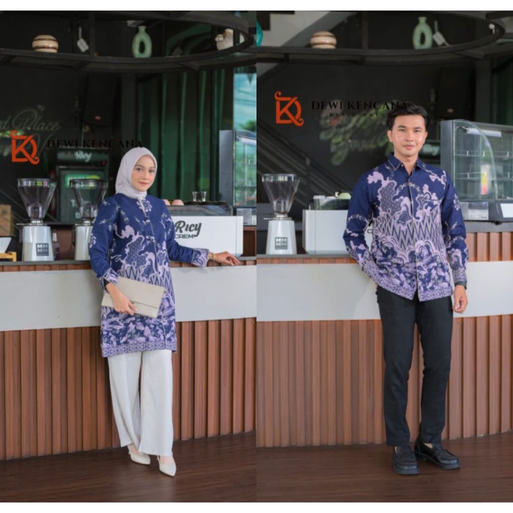 Baju Batik Tunik SMOK Premium | Batik Tunik Couple | Batik Tunik Modern | Batik Sarimbit | Batik Kat