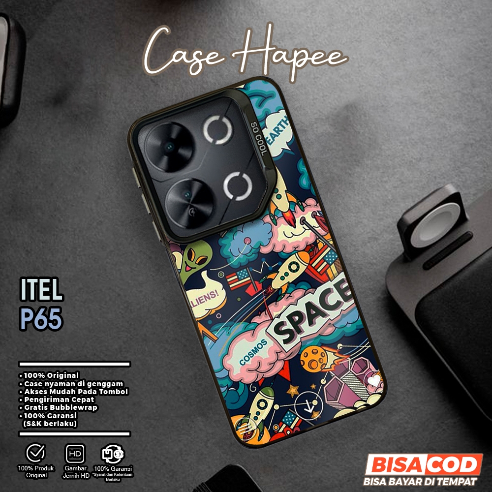 Case Itel P65 Casehapee [AST2] Case So Cool Premium Matte Softcase IMD Hybrid Hologram Glossy