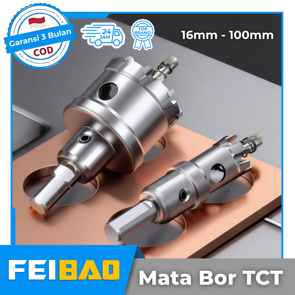 FEIBAO Mata Bor Pelubang Baja Super Cepat 16–80mm | Bor Besi Tebal Premium Kualitas Terbaik
