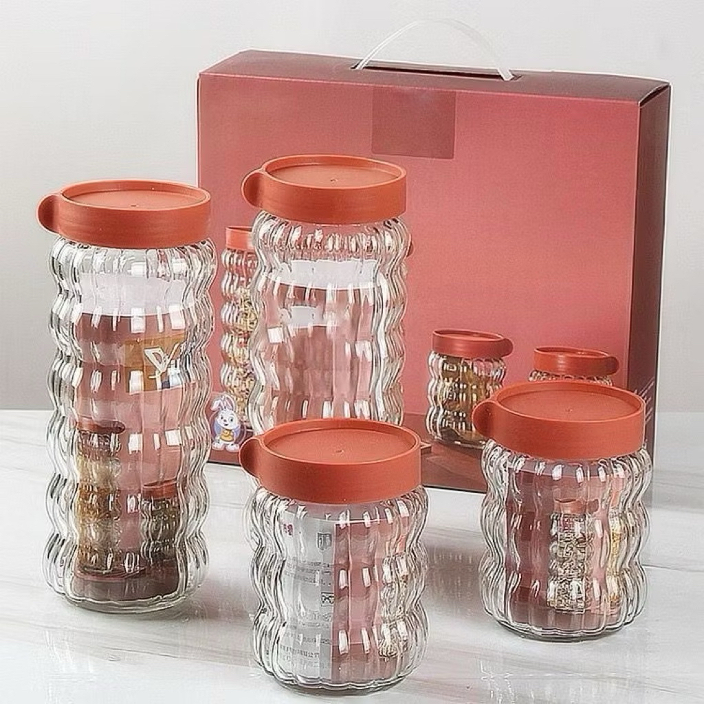 HOT DEALS TOPLES KACA MOTIF BELIMBING SET 4IN 1 /TOPLES KACA DIAMOD GLASS TEMPAT KUE KERING LEBARAN