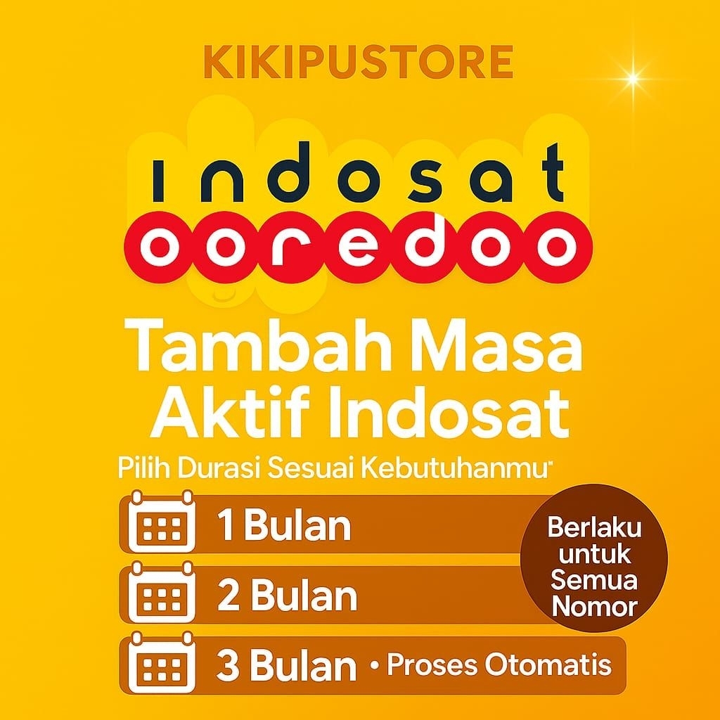 Masa Aktif Indosat 30 90 Hari | Harga Termurah & Proses Cepat 24 Jam