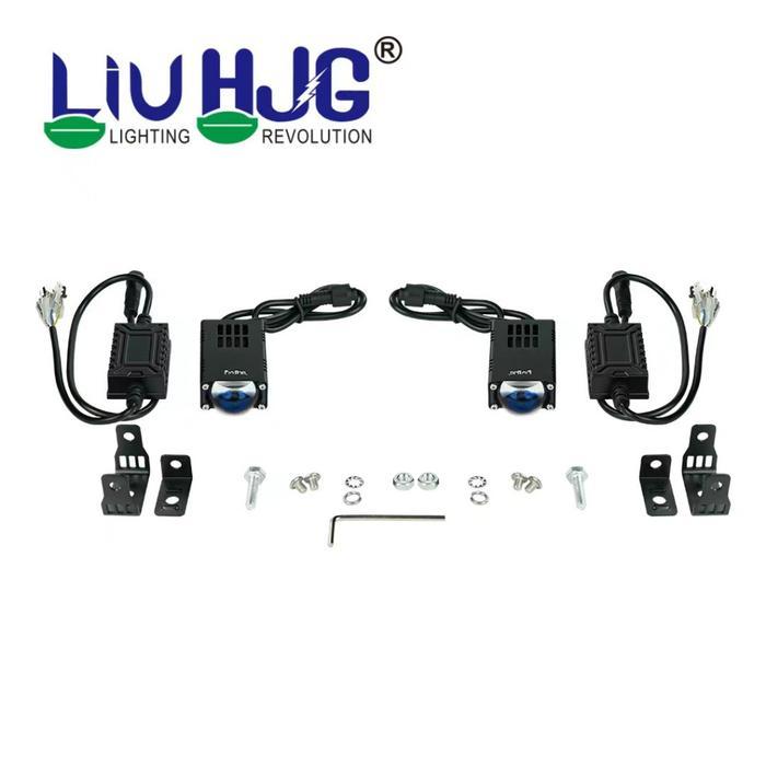 Mini Laser Slim HJG 1 Lampu Tembak Mini Projie Slim HJG HJ 1 Waterproof - Demon Merah / Biru