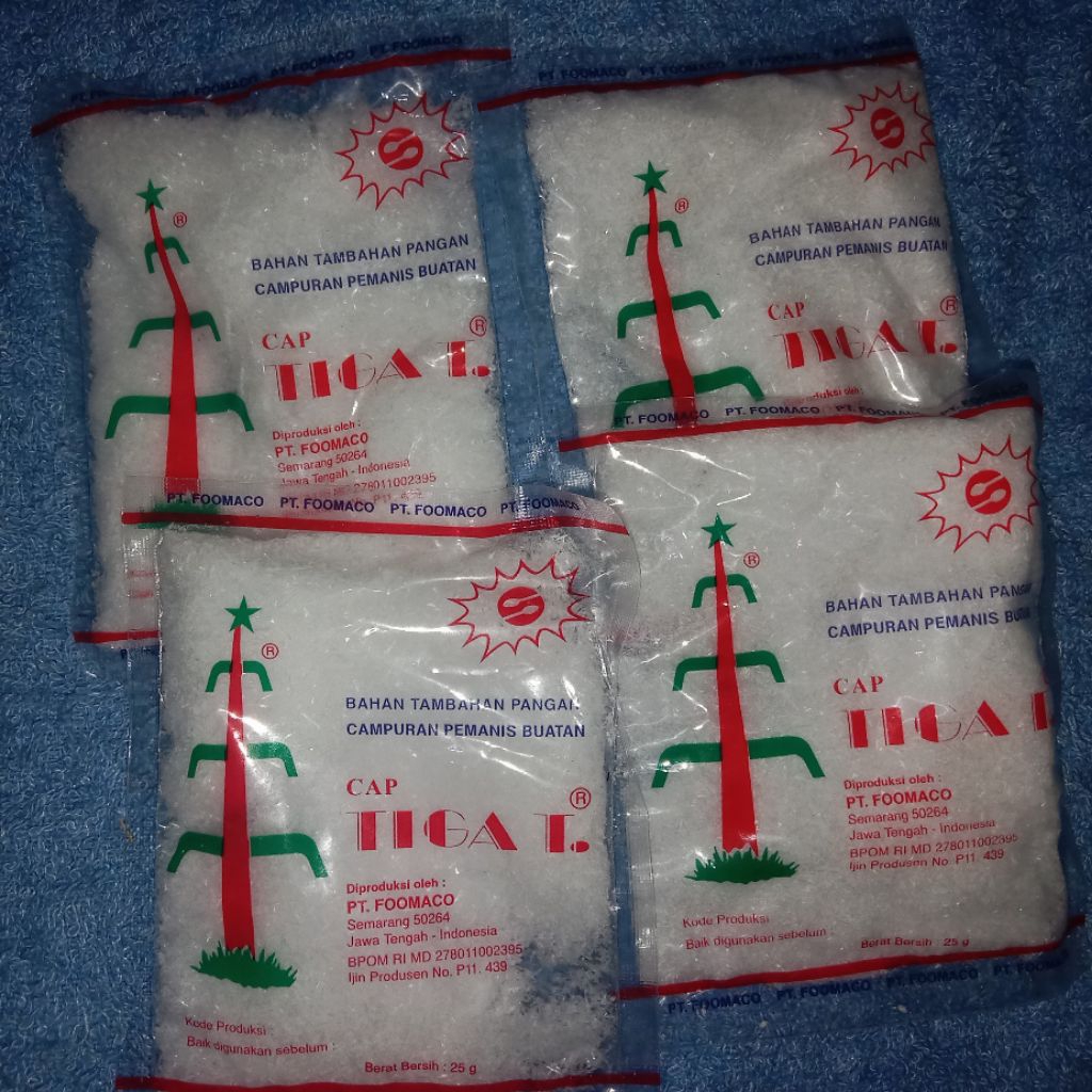 Sari Tebu /Pemanis Buatan 25 gr CAP Tiga T 3Pcs