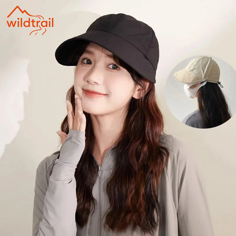 Topi Tepi Lebar Lipat Wanita Korea Topi Wanita Portabel Topi Olahraga Wanita Topi Pantai Wanita Berh