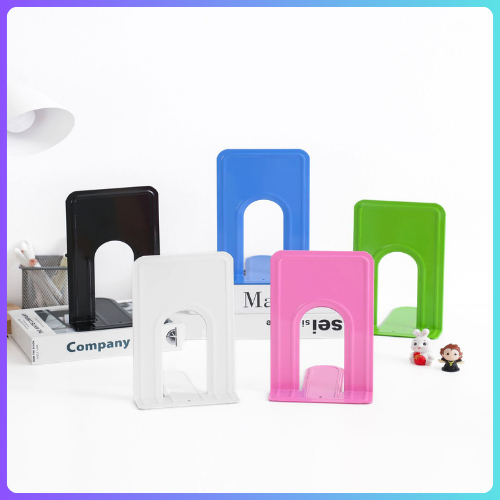 BOS Book End/ Pembatas Buku Besi / Pembatas Buku/ Sekat Sekatan Buku