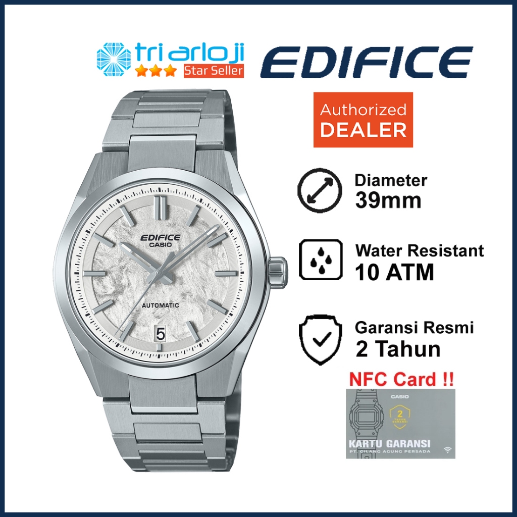 Casio EDIFICE EFK-100D-7ADR Jam Tangan Pria Automatic Stainless EFK-100D-7A EFK 100D 7ADR EFK100