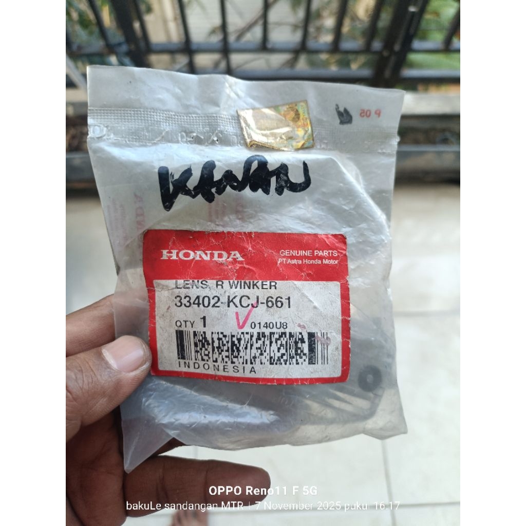 mika kaca lampu sen sein reting  kanan  original AHM Honda Tiger Revo tirev 33402 kcj 661
