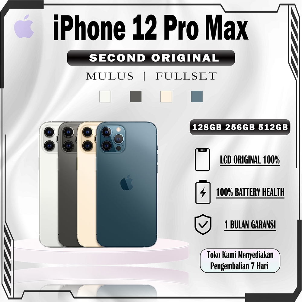 [ConnectCell] iPhone 12 ProMax 128/256/512GB SECOND Inter 100% ORIGINAL, Good Condisi BARANG READY I