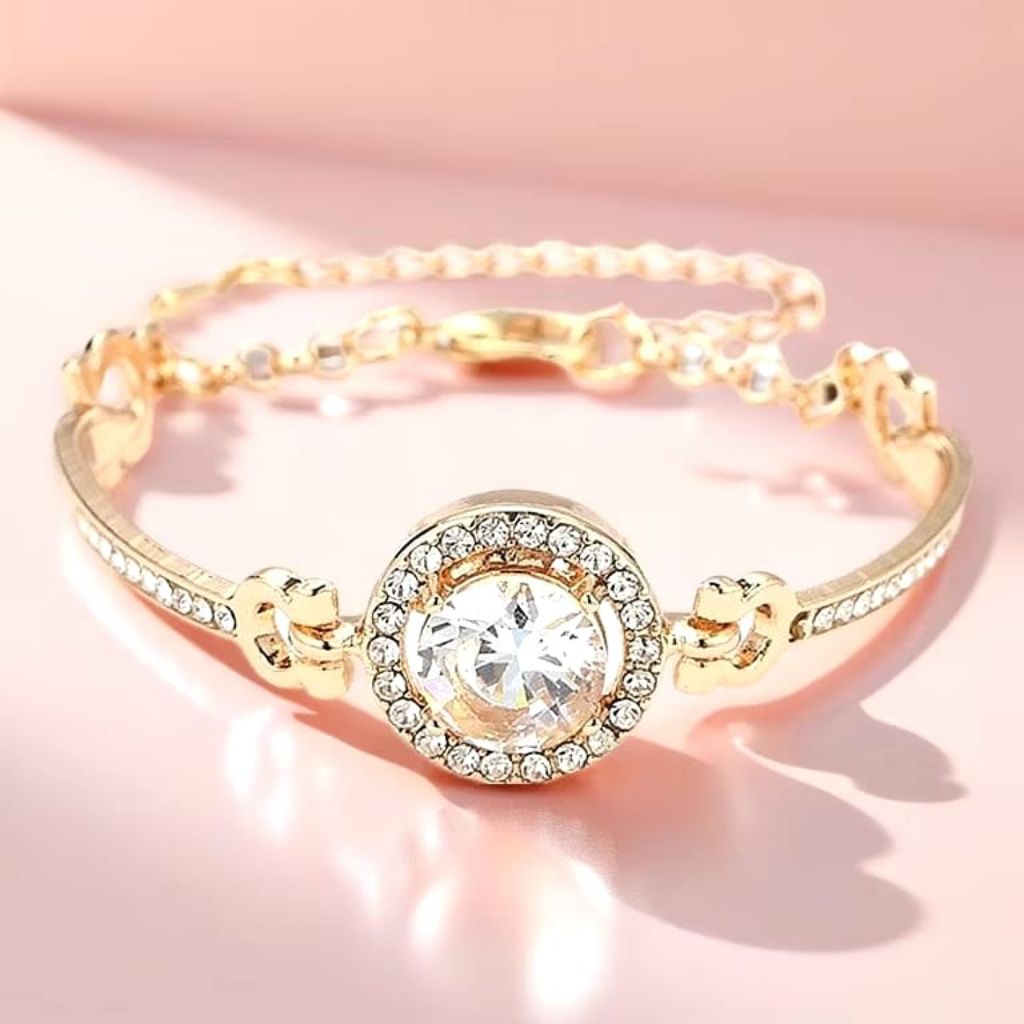 GELANG AKSESORIS BERLIAN MULIA WANITA TITANIUM | GELANG TANGAN BERLIAN