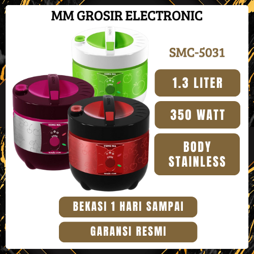 YONGMA RICE COOKER 1.3 LITER SMC-5031 SMC5031 SMC 5031 MAGIC COM STAINLESS GARANSI RESMI BEKASI