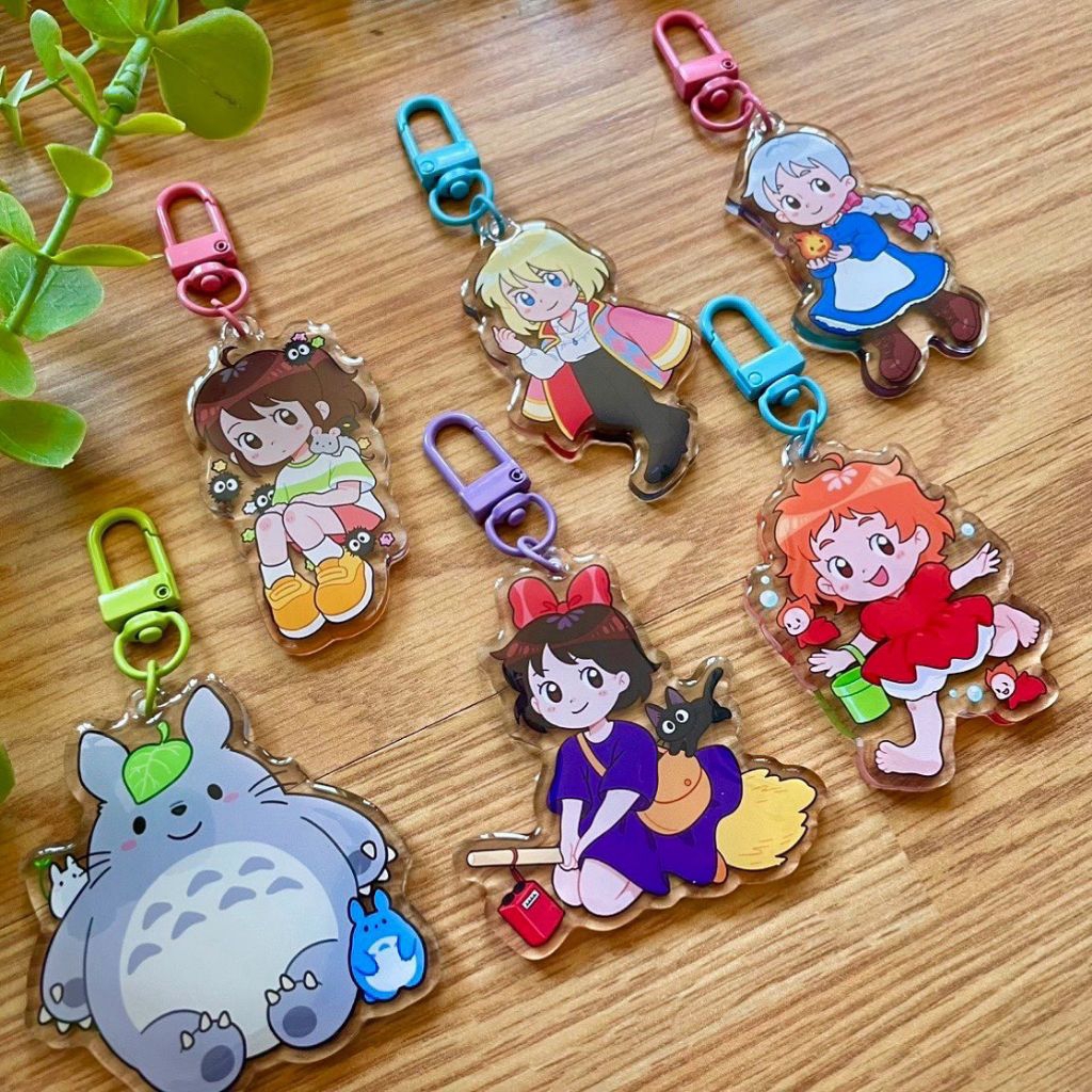 Keychain Acrylic Ghibli/ Keychain Acrylic Lucu/ Ghibli Keychain/ Ghibli Keychain Acrylic/ Ganci Acry